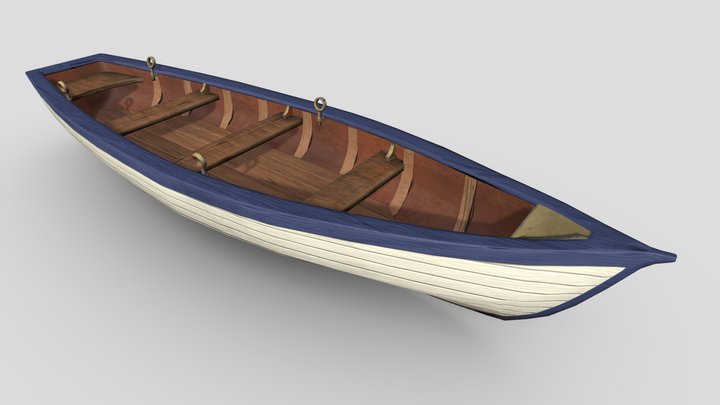 Row Boat 3D Model