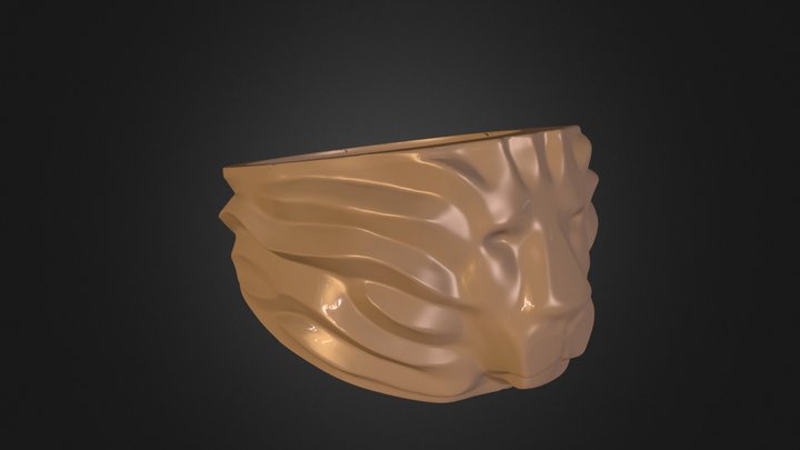 Lion's Head Ring 3D Model