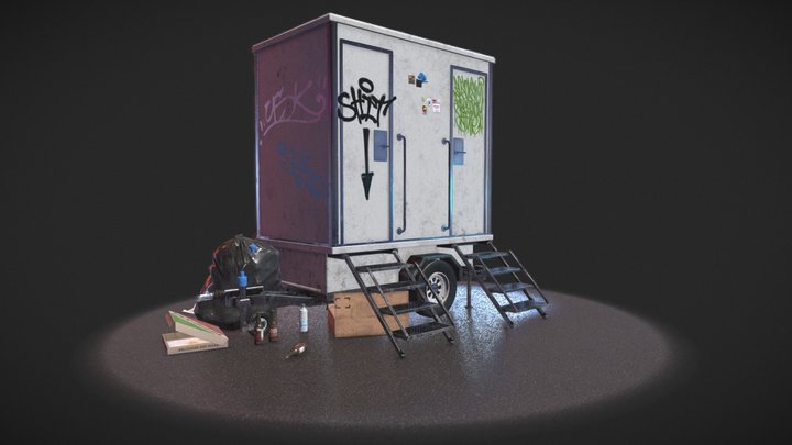 Portable Restroom 3D Model