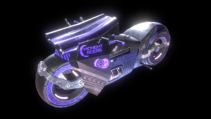 Sci-Fi Motrocycle 3D Model