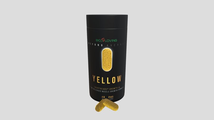 Beyond Average Label Yellow(2)-01 Png 3D Model