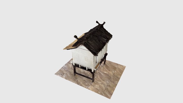Miniatur Rumah Adat Kampung Pulo 3D Model