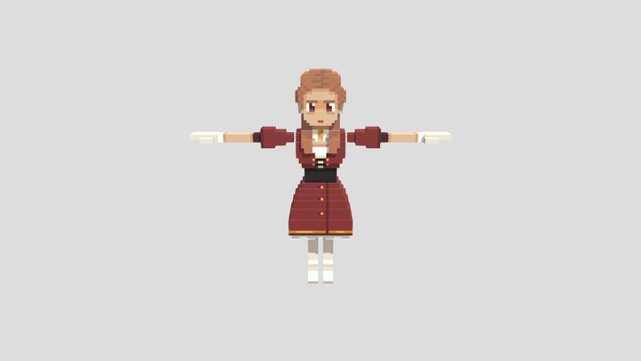 Voxel Princess 3D Model