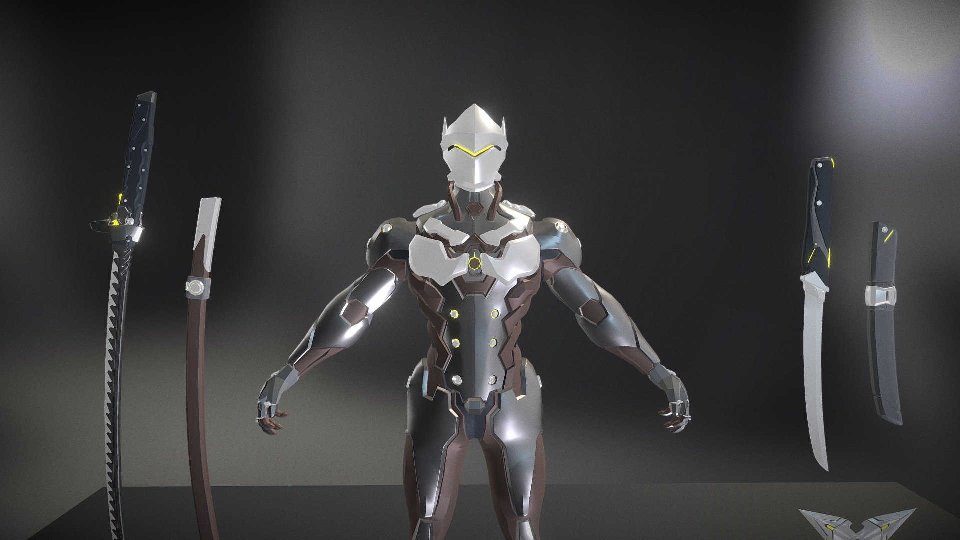 3D Character Model  Genji  Overwatch Download Free 3D 