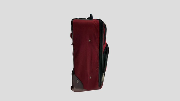 Red small suit case 3D Model