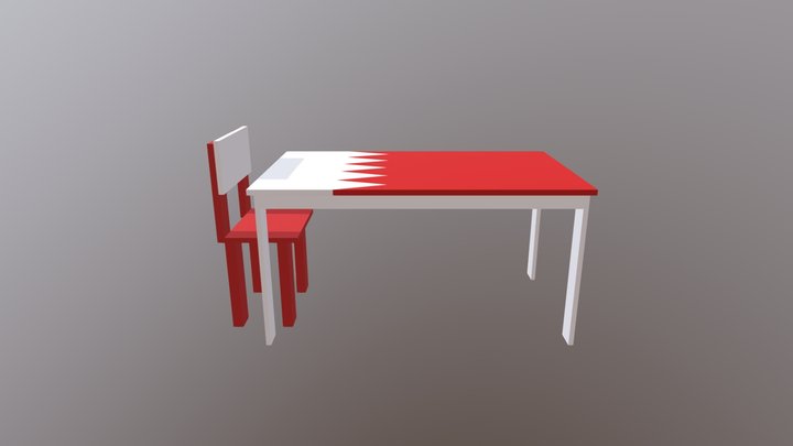 tables and chairs for bahrain national day 3D Model