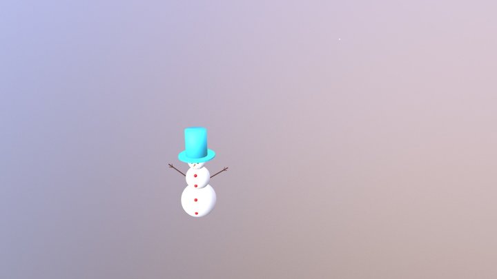Snow Man 3D Model