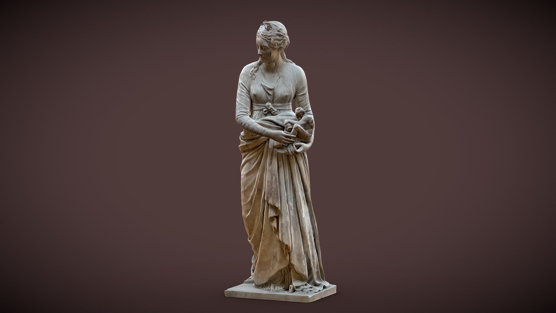 Marble statue of the Hon Mrs Anne Seymour Damer Download Free 3D