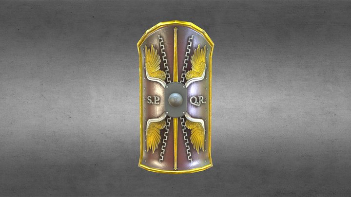 Scutum Square Shield 3D Model