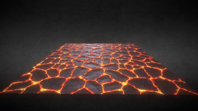 Stylized PBR lava material 3D Model