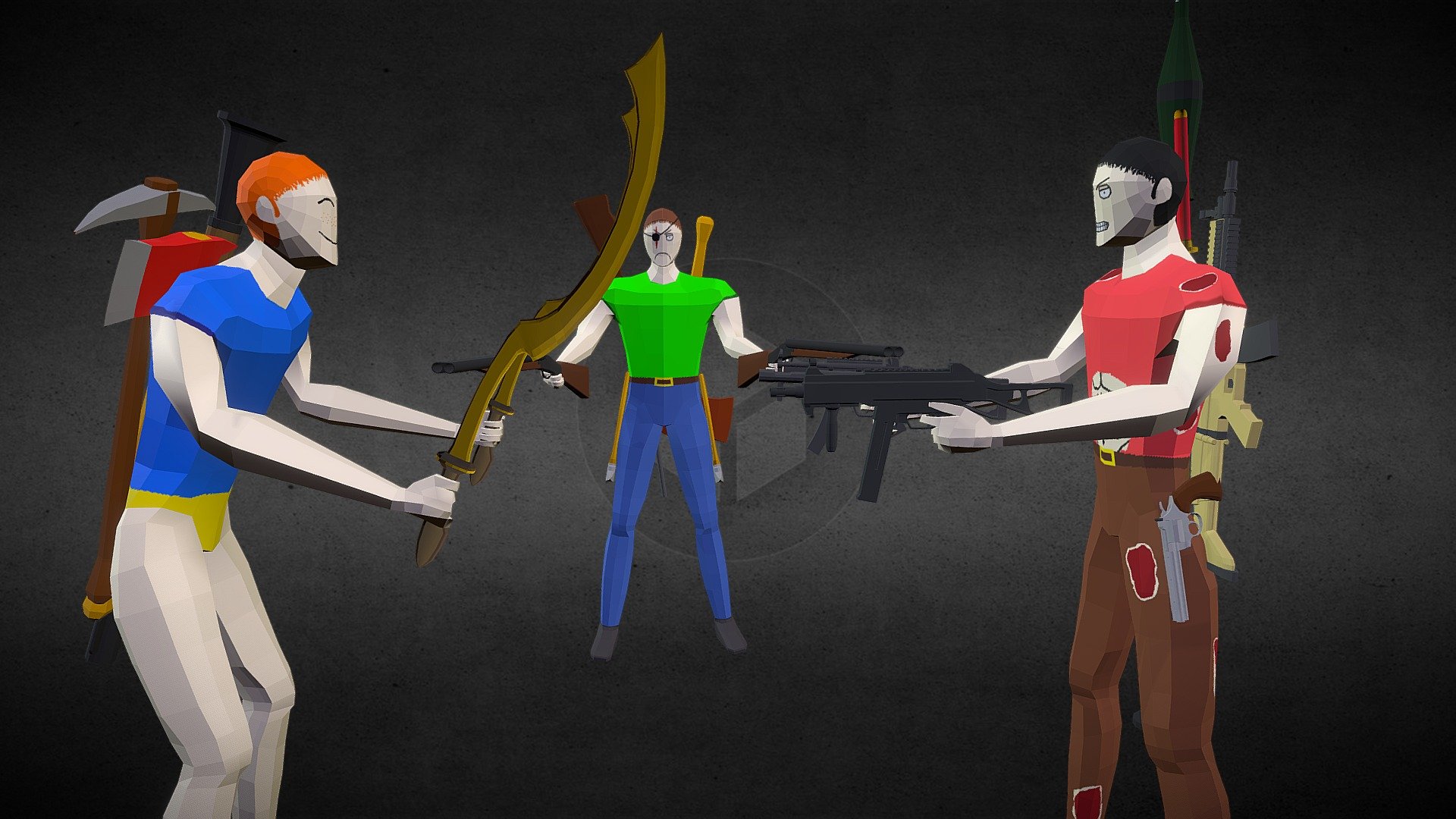 3 Man Battle Royale - 3D model by Adam the Amazing (@AdamtheAmazing ...
