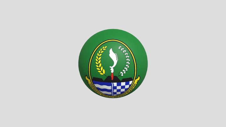 Logo Provinsi Jawa Barat 3D 3D Model