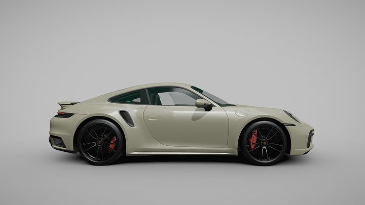 Porsche 911 with interior 3D Model