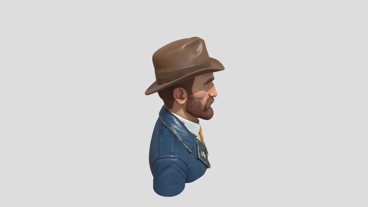 Man with Hat by Tripo – Kostenloses 3D-Modell STL