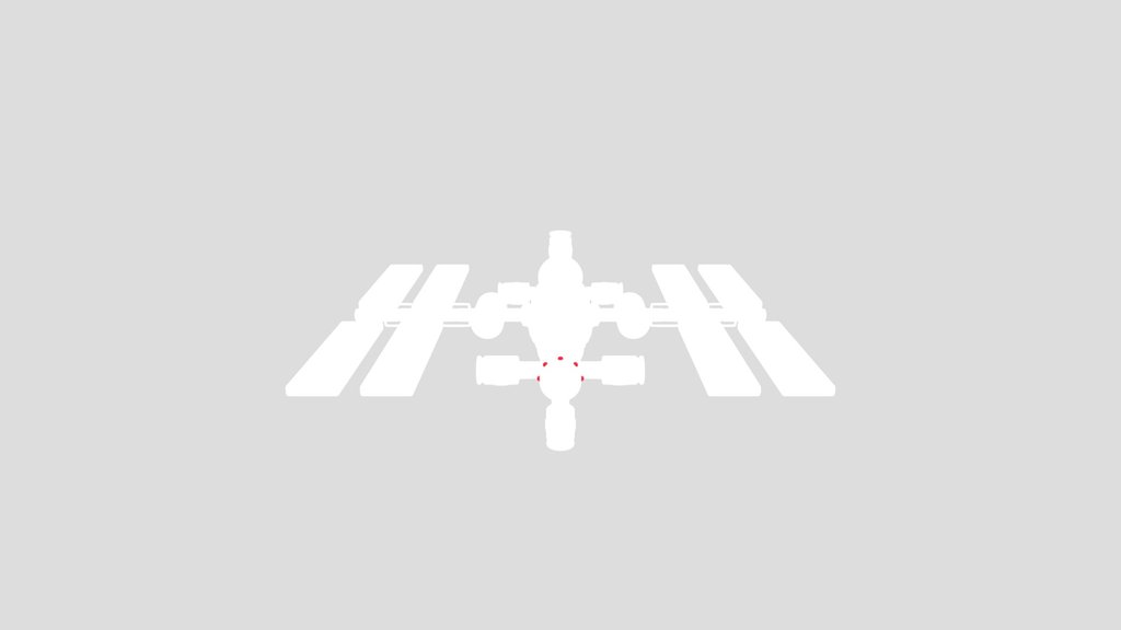Stylized Cartoon Space Orbital Station