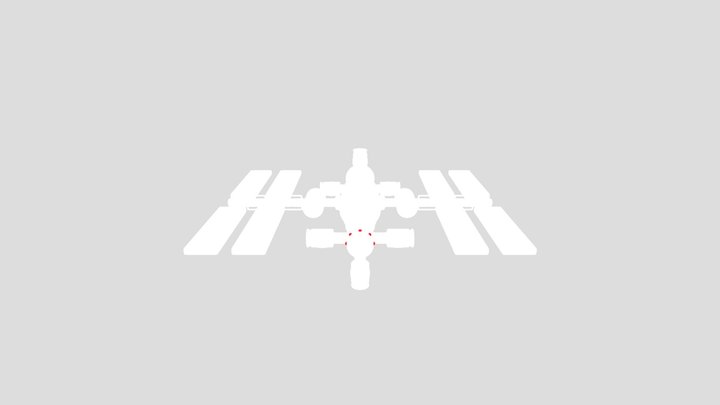 Stylized Cartoon Space Orbital Station