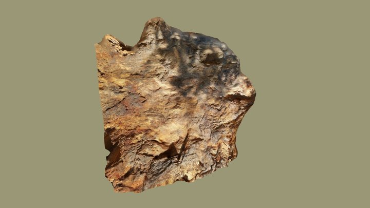 Yellow Lakelet  Rock 3D Model