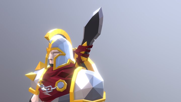 Knight Low Poly 3D Model