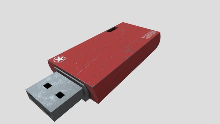 Flash USB Drive 3D Model
