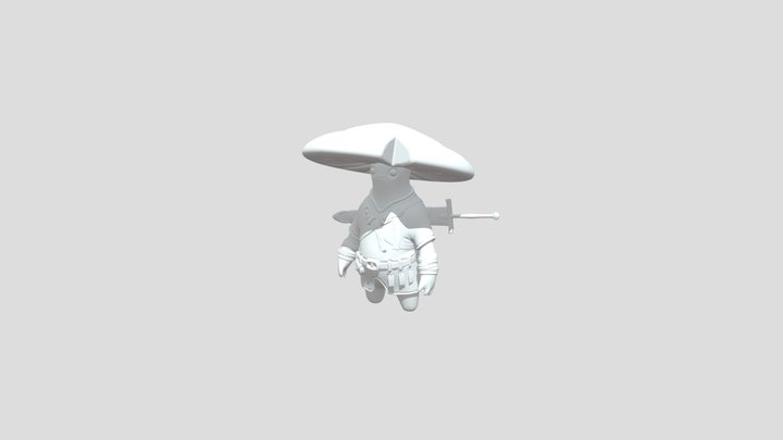 Warrior mushroom 3D Model