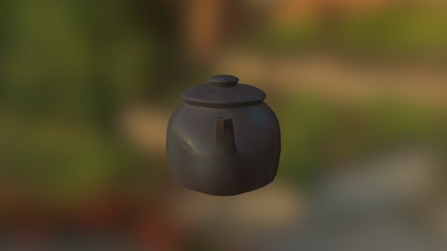 Round Teapot 3D Model