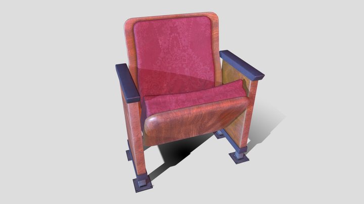 Theater Chair - Red Velvet 🪑 – Free 3D Model STL
