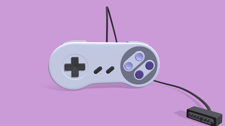 Snes Controller 3D Model