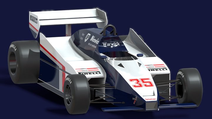 1982 Toleman TG183 – Gratis 3D-model STL