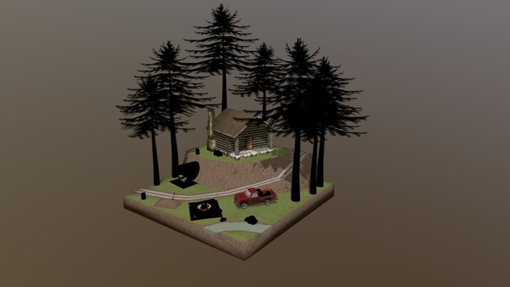 DAE Diorama - Forest loner 3D Model