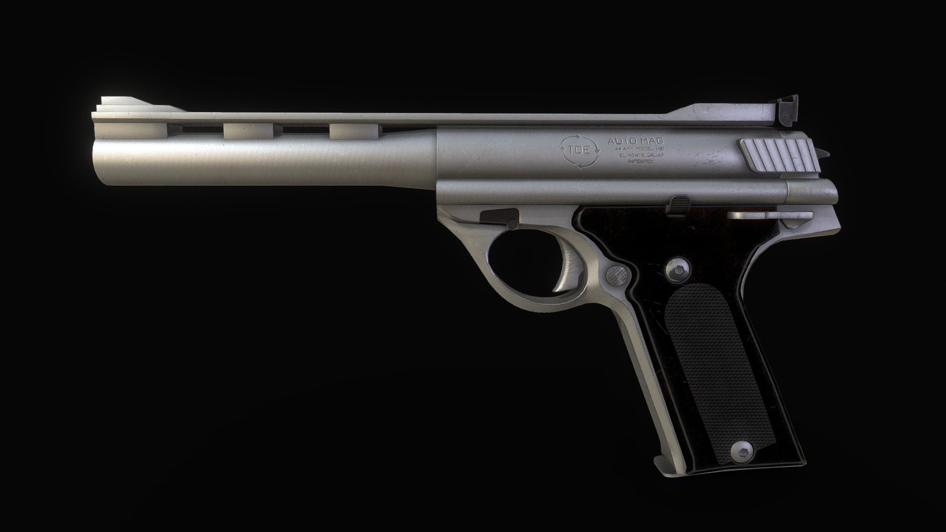 Auto Mag Pistol - 3D model by MakoStudio [87845fb] - Sketchfab