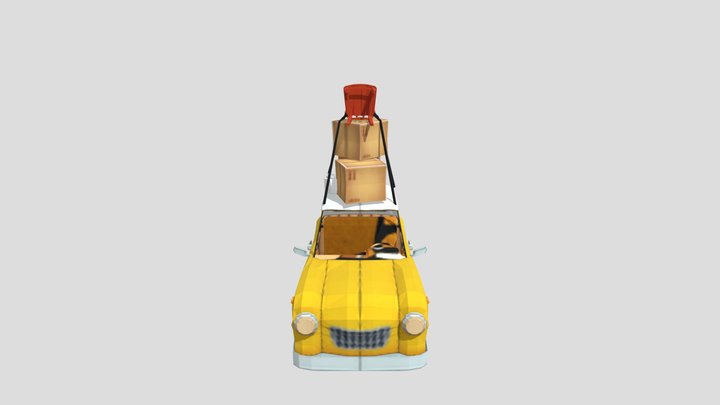 Nicky Roth car beta (With Boxes) 3D Model
