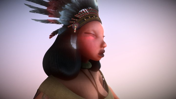 Native American Girl 3D Model