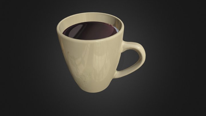 Mug of Coffee (Black) 3D Model