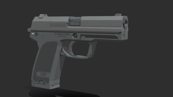 [Low Poly] HK USP 3D Model