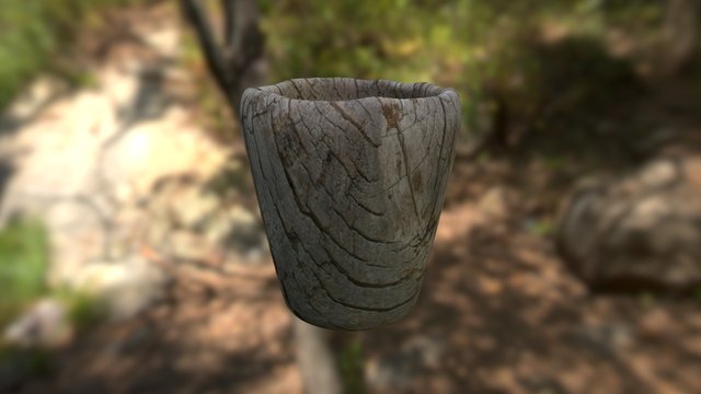Wood cup 3D Model