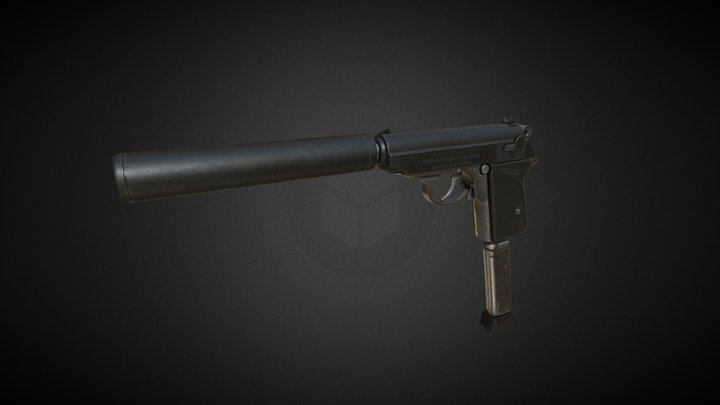 Walther PPK + silencer (free) – Free 3D Model STL