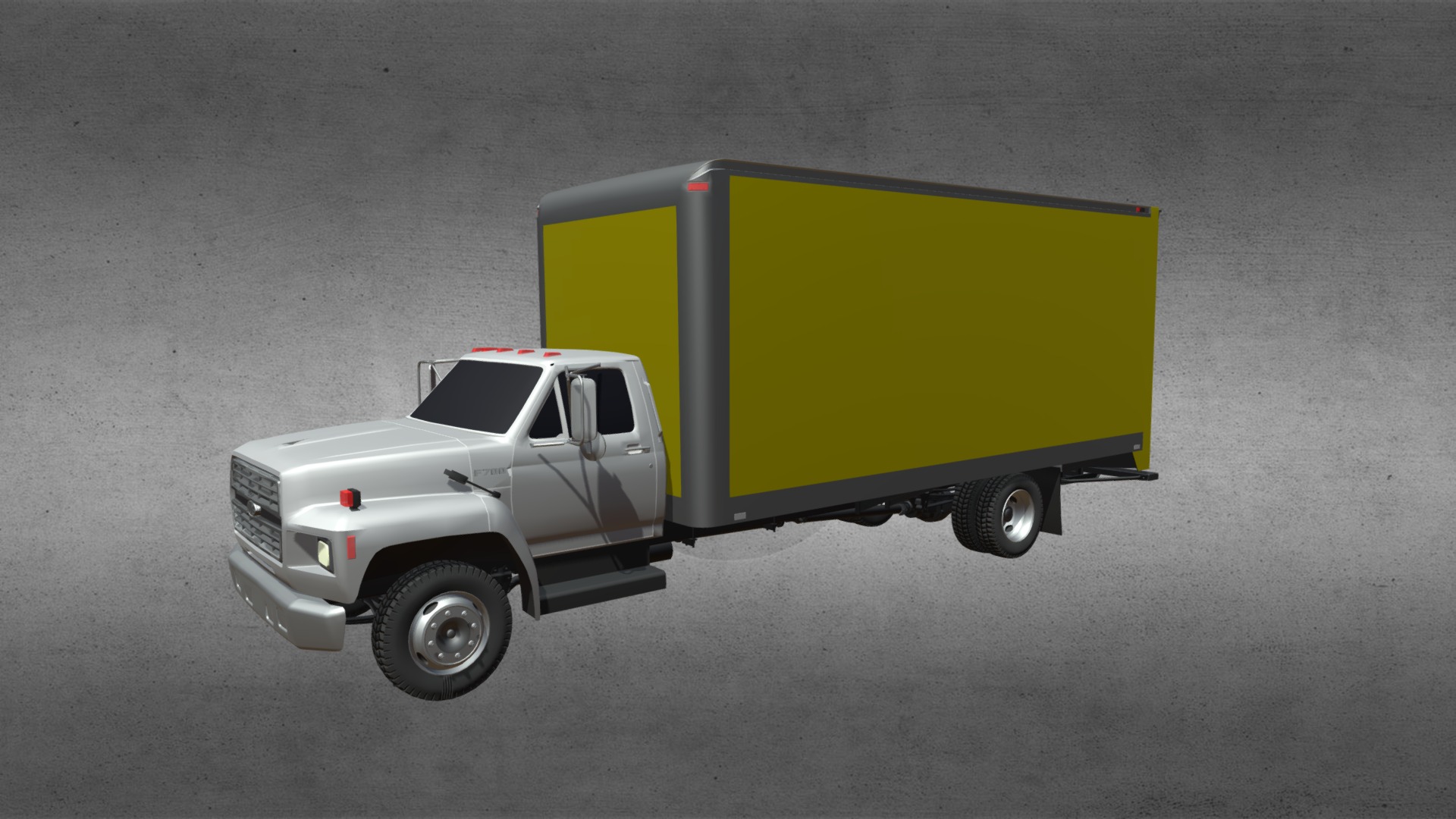 3D model Moving Truck - This is a 3D model of the Moving Truck. The 3D model is about a truck with a trailer.