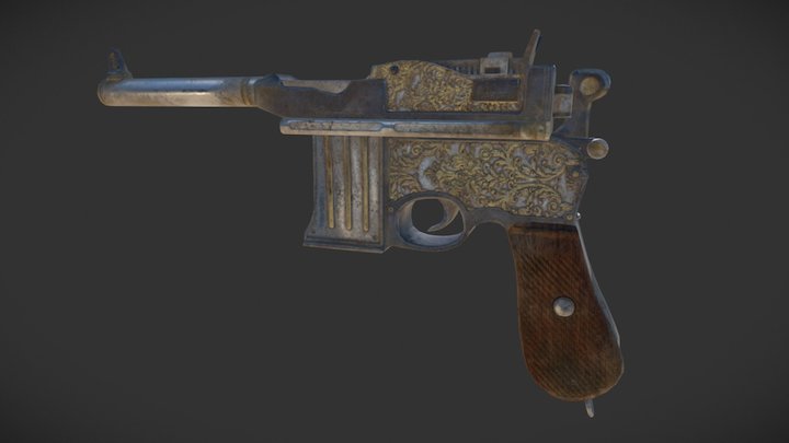 Antique Mauser C96 3D Model
