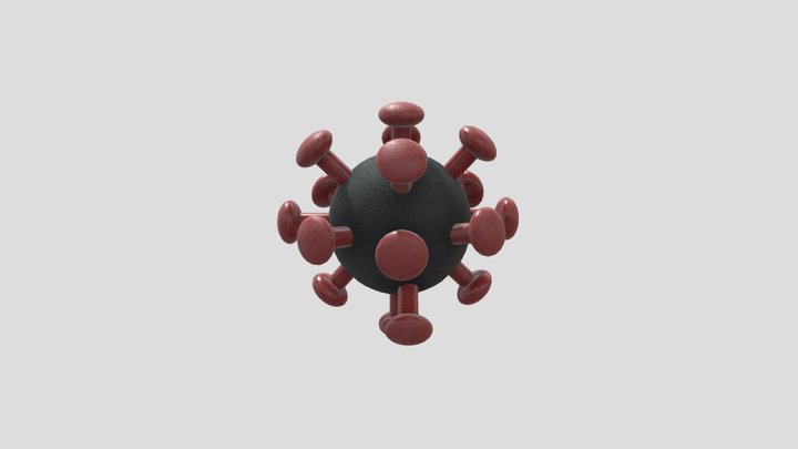 Simple Covid virus model 3D Model