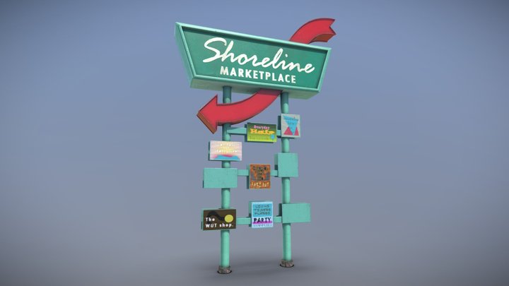 Old Sign 3D Model