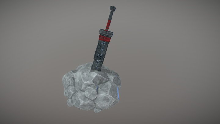 Rune Blade Scene 3D Model
