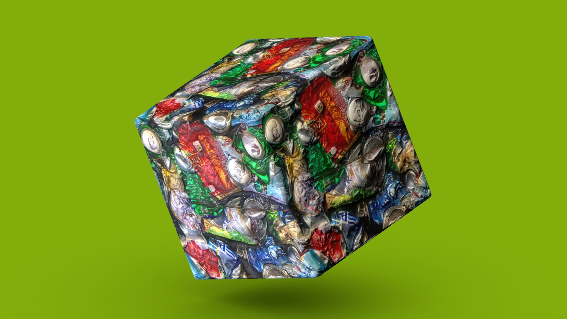 3D model Stackable Trash box - This is a 3D model of the Stackable Trash box. The 3D model is about a colorful puzzle cube.