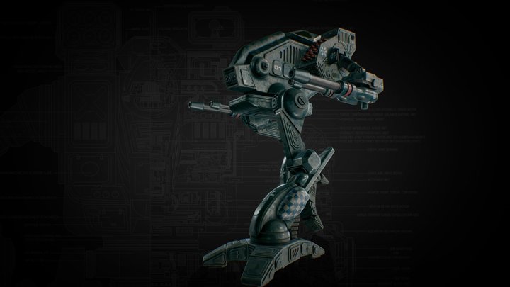 Clan's Mad Dog (Vulture) Battlemech 3D Model