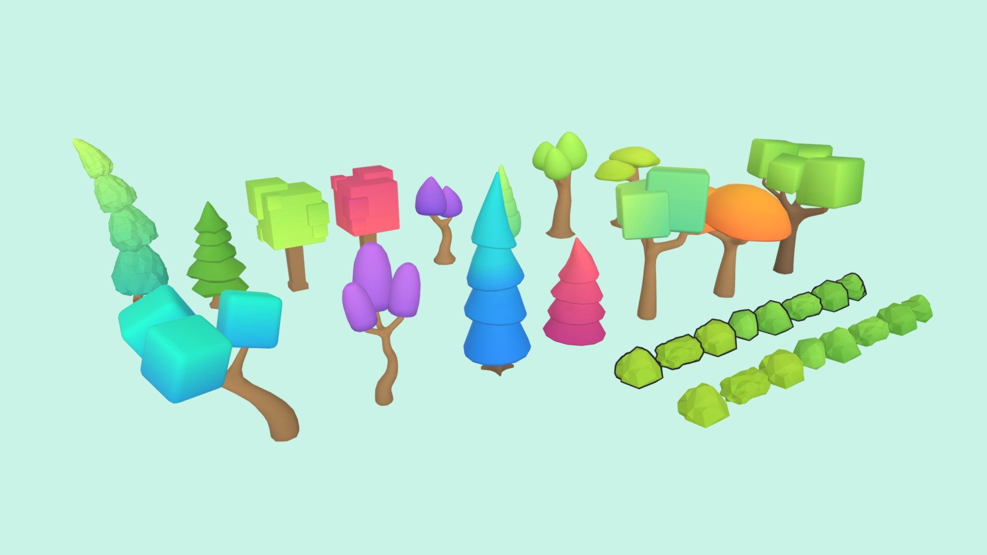 Lowpoly Tree Pack - Download Free 3D model by Mongze [8795492] - Sketchfab