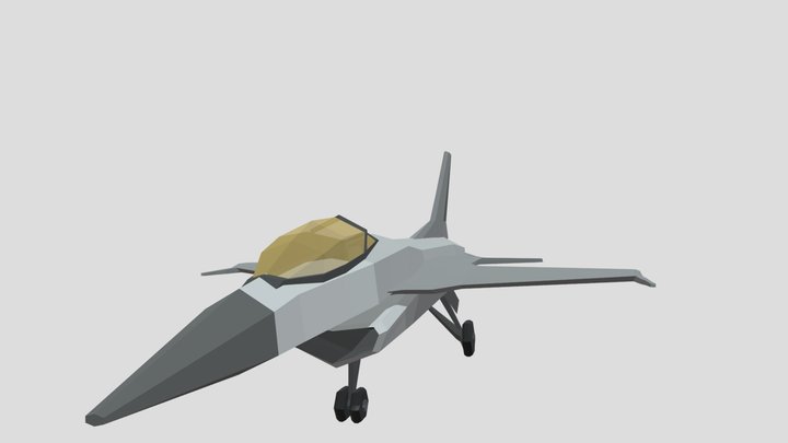 F16 Low Poly 3D Model