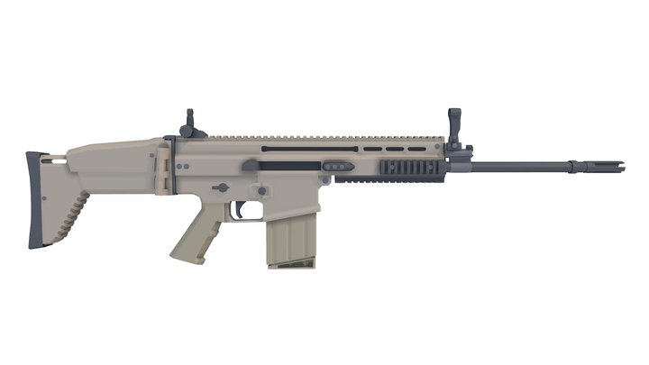 Scar-l Low poly 3D Model