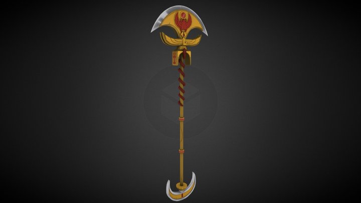 Egyptian Crescent Axe 3D Model