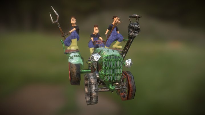 Armed Tractor 3D Model
