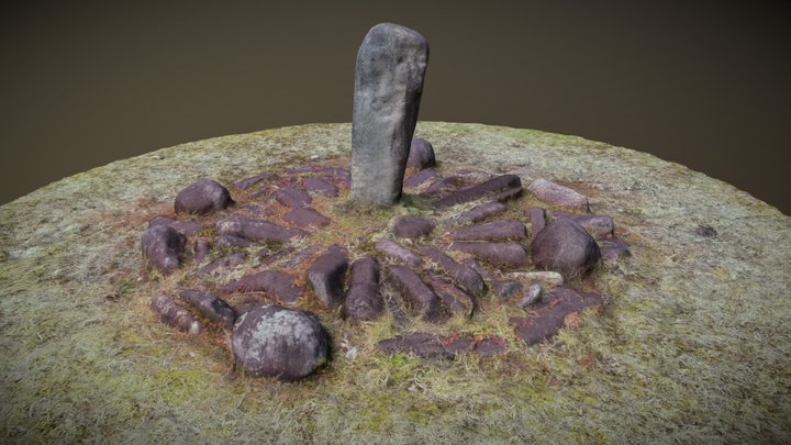 Oyu Stone Circle Sundial 3D Model