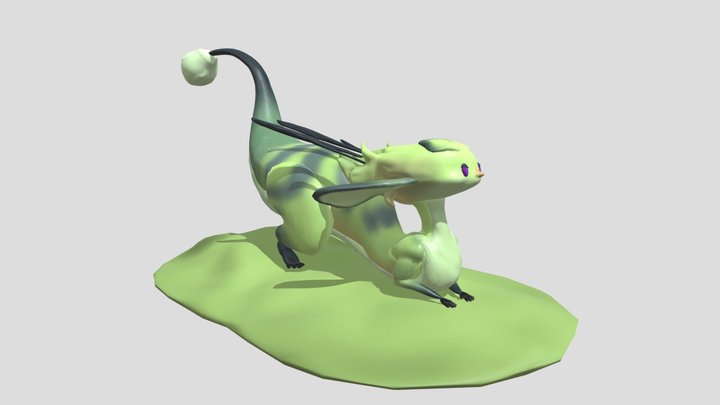 Cute green creature <3 3D Model